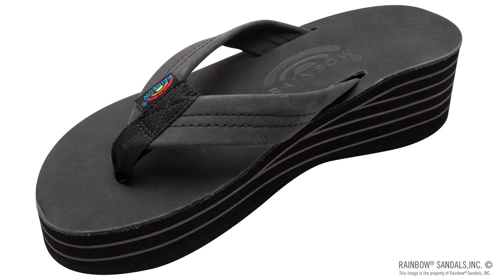 Six Layer Wedge Leather 1" Leather Strap