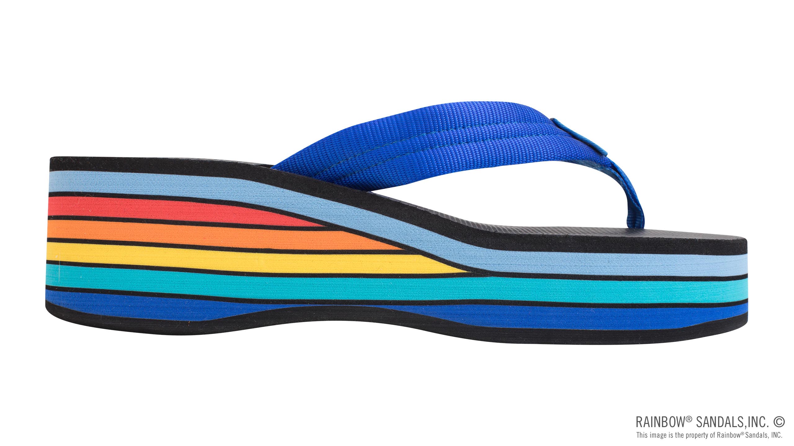 Six Layer Wedge Soft Rubber Top with EVA Filled 1" Nylon Strap