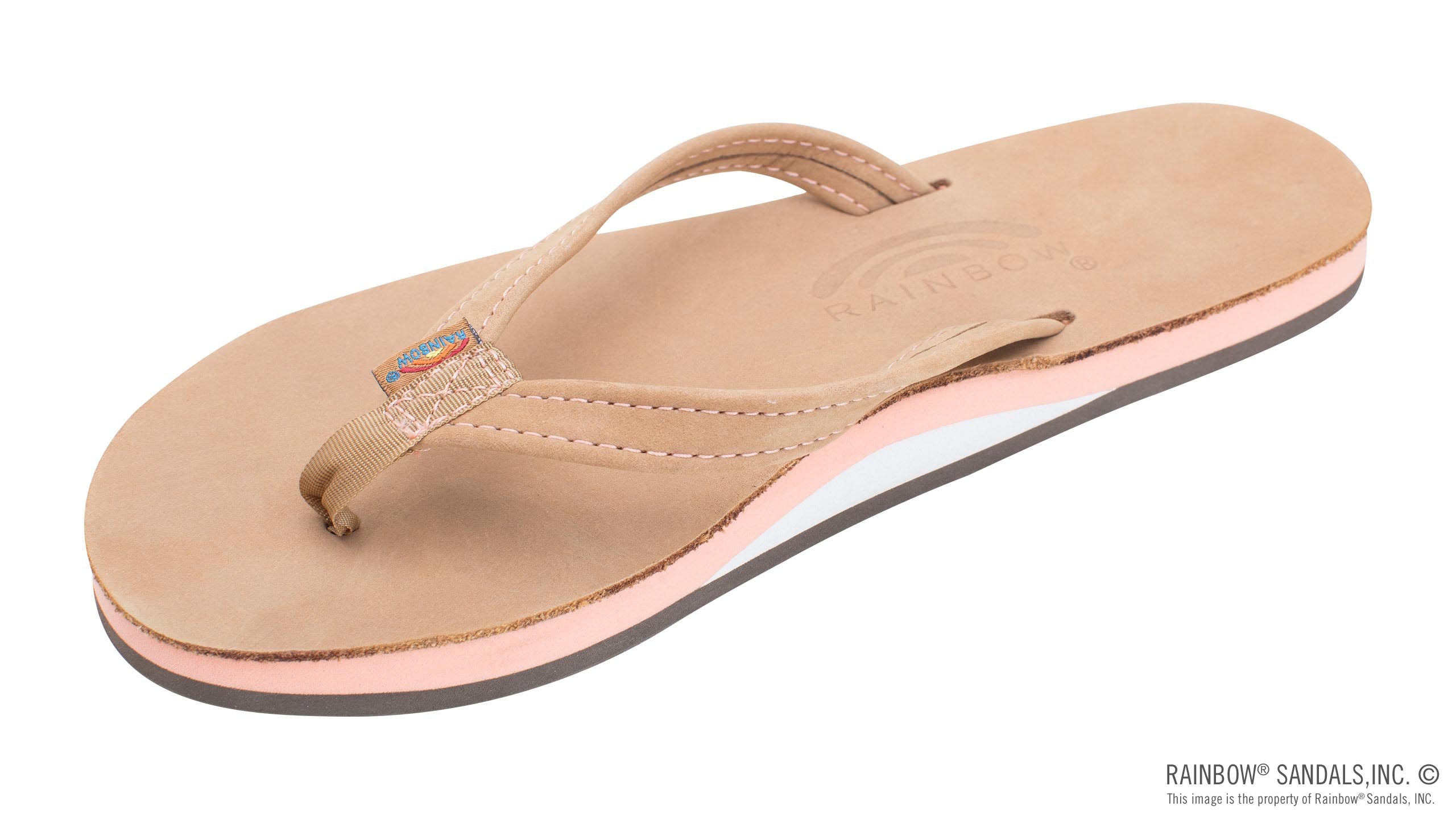 The Tropics - Single Layer Premier Leather with Colorful Mid Sole and a 1/2" Narrow Strap