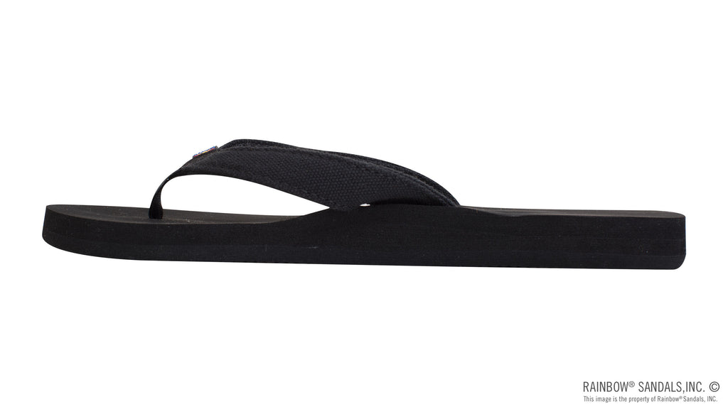 The Bella - Soft Top Black Tapered Canvas Strap