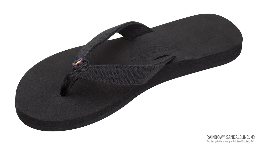The Bella - Soft Top Black Tapered Canvas Strap