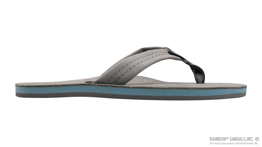 Signature Series - Men's Single Layer Premier Grey Leather Lt Blue Midsole