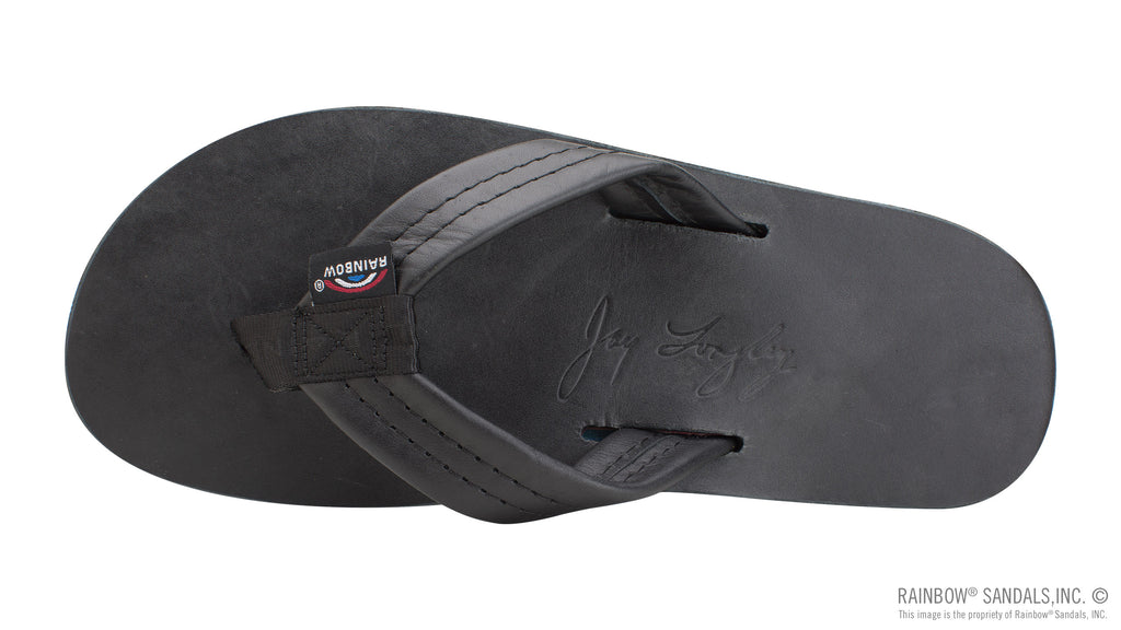 The Americana - Men's Single Layer Classic Leather with Red White & Blue Mid Sole
