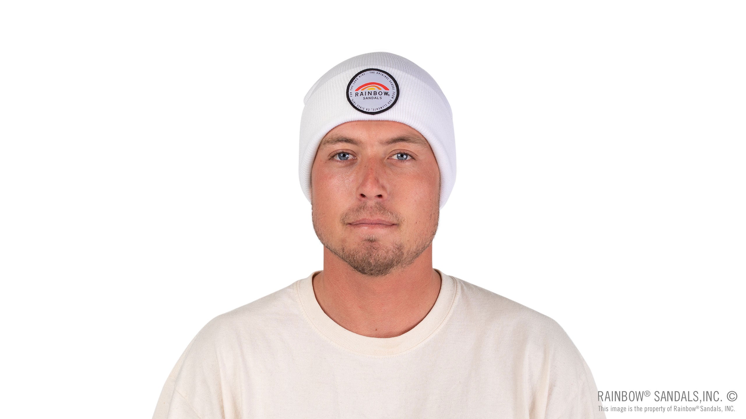 Basic Cuff Beanie with Long Ride Patch 100% Acrylic