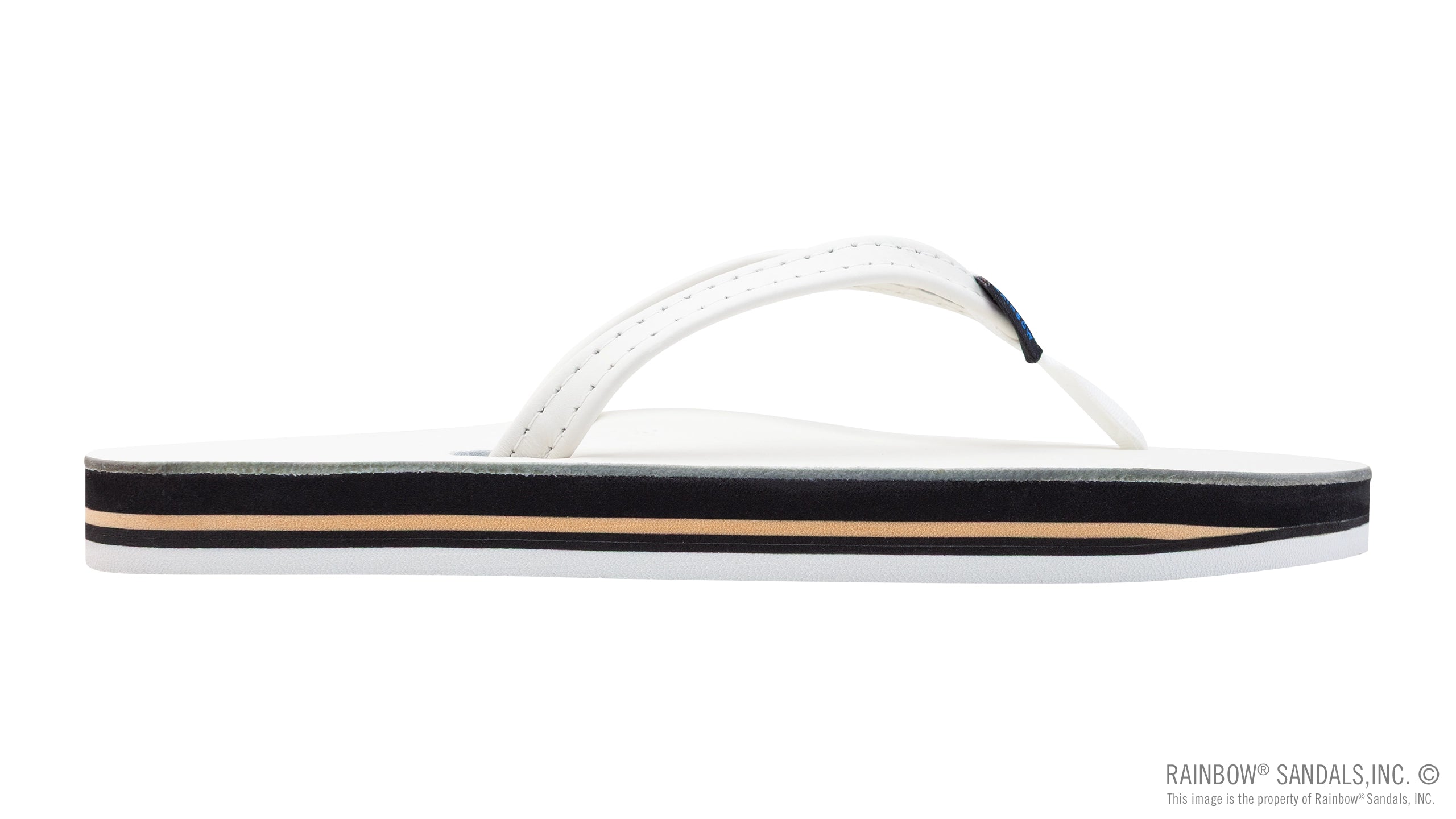 Cloud Dancer Leather Blk/Tan Layered w/ Arch Narrow Strap