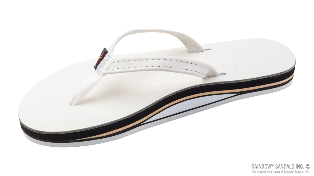 Cloud Dancer Leather Blk/Tan Layered w/ Arch Narrow Strap