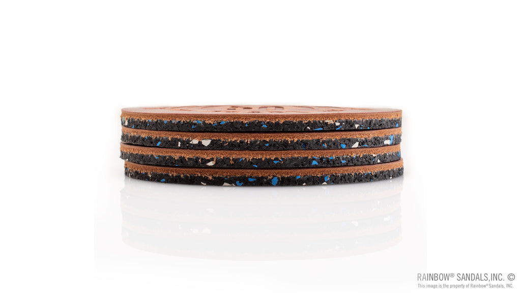 Coaster 4 pack - Rust - Leather