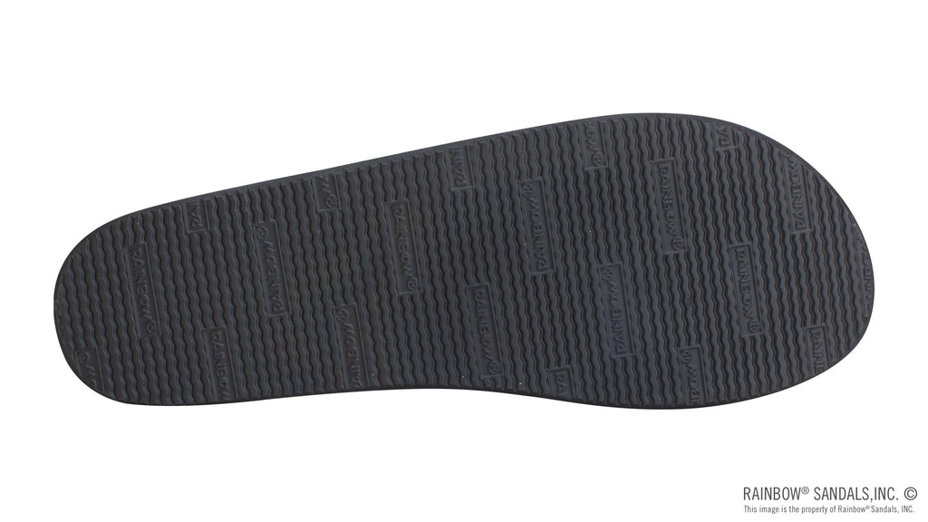 The Rastafarian - Single Layer Classic Black Leather with Rasta Mid Sole and 1" Strap