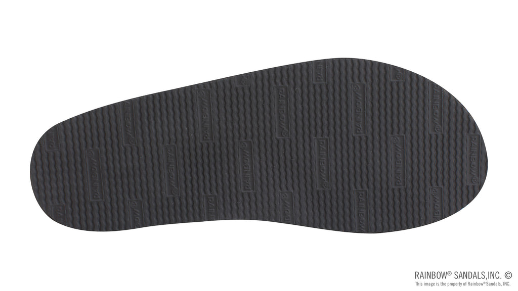 The Rastafarian - Single Layer Classic Black Leather with Rasta Mid Sole