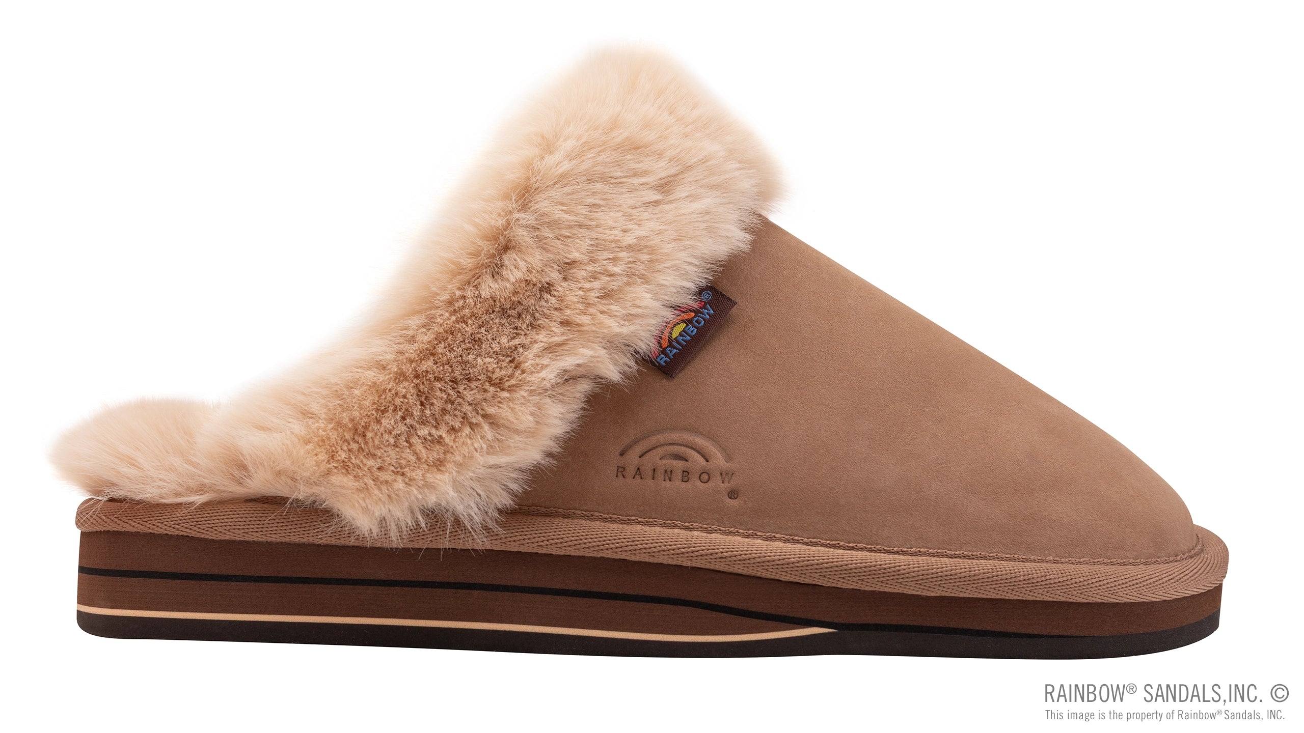 Sunset Snugs2 - Leather, Fleece Lined Slipper Double Layer Arch