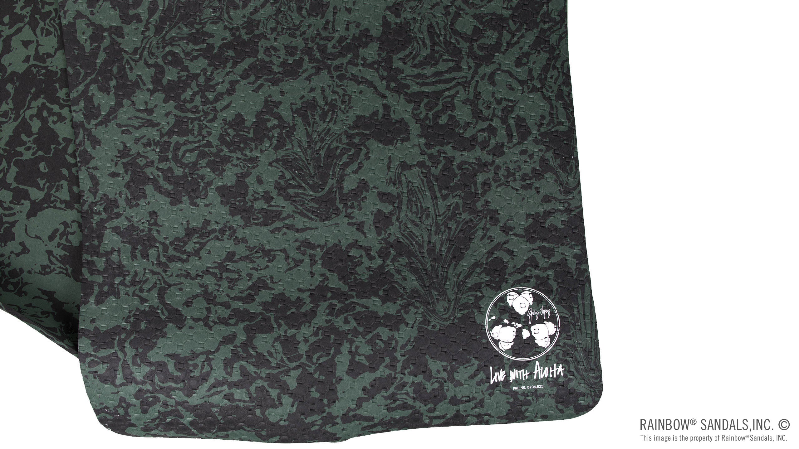 Gerry Lopez Yoga Mat - Black/Green Camo and 27" x 68"